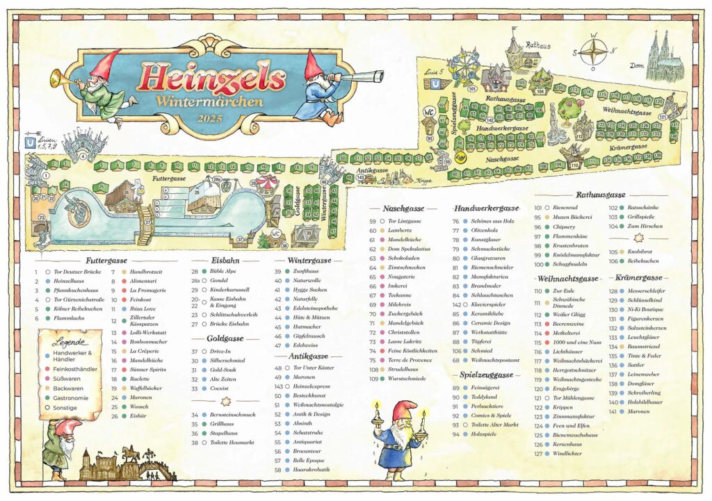 Marktplan Weihnachtsmark Köln Heinzels Wintermärchen 2025